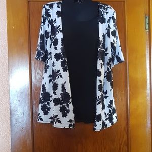 Black and white dress shirt